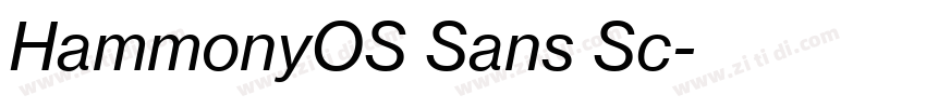 HammonyOS Sans Sc字体转换